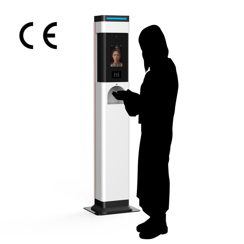 Smart AI Thermal Scanner Face Recognition Hand Sanitizer Dispener Biometric Attendance Kiosk Free Api Sdk