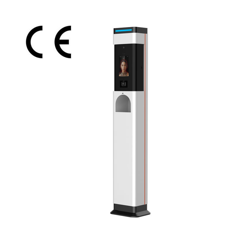 Face Recognition Thermal Scanner Kiosk With Hand Sanitizer Dispenser