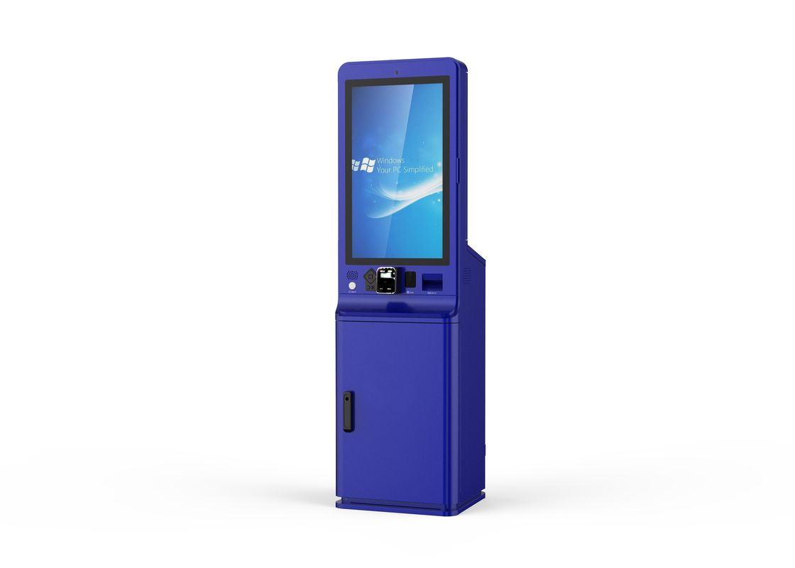 Outdoor Self Service Payment Kiosk With Cash Payment And Card Dispenser POS Payment