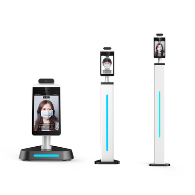 AI Intelligent Contactless 8 inch Face Recognition Temperature Measuring Kiosk