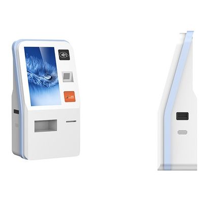 의료 RFID 카드 판독기가 있는 병원 셀프 서비스 키오스크는 프린터를 보고합니다.